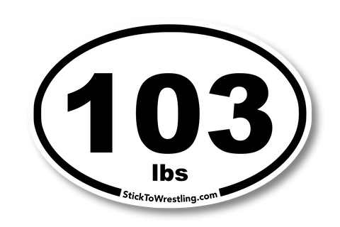 Old High School Wrestling Weight Class Sticker