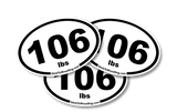High School Wrestling Weight Class Sticker Three-Pack