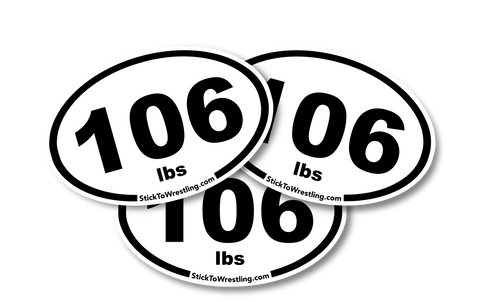 High School Wrestling Weight Class Sticker Three-Pack