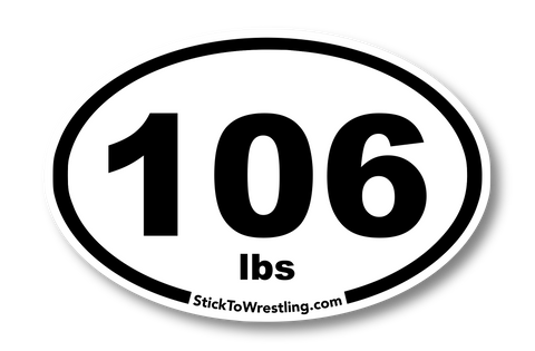 High School Wrestling Weight Class Sticker