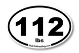 Old High School Wrestling Weight Class Sticker
