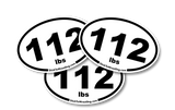 Old High School Wrestling Weight Class Sticker Three-Pack