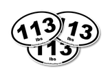 High School Wrestling Weight Class Sticker Three-Pack
