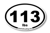 High School Wrestling Weight Class Sticker