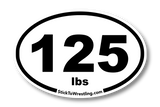 Old High School Wrestling Weight Class Sticker