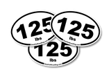 Old High School Wrestling Weight Class Sticker Three-Pack