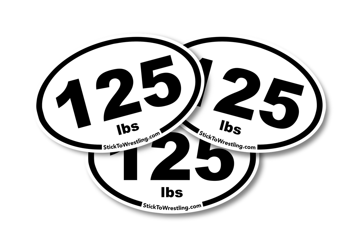 Number 125 White Black Stickers, Magnet