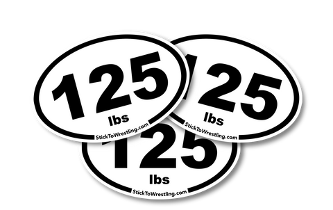 College Wrestling Weight Class Sticker Three-Pack