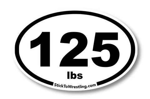College Wrestling Weight Class Sticker