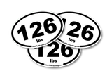 High School Wrestling Weight Class Sticker Three-Pack