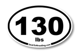 Old High School Wrestling Weight Class Sticker