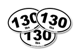 Old High School Wrestling Weight Class Sticker Three-Pack