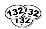 High School Wrestling Weight Class Sticker Three-Pack