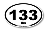 College Wrestling Weight Class Sticker