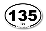 Old High School Wrestling Weight Class Sticker