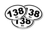 High School Wrestling Weight Class Sticker Three-Pack