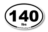 Old High School Wrestling Weight Class Sticker