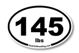 Old High School Wrestling Weight Class Sticker