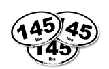 High School Wrestling Weight Class Sticker Three-Pack