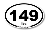 College Wrestling Weight Class Sticker