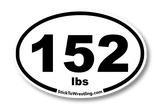 Old High School Wrestling Weight Class Sticker