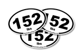 High School Wrestling Weight Class Sticker Three-Pack