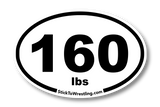 Old High School Wrestling Weight Class Sticker