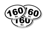 High School Wrestling Weight Class Sticker Three-Pack