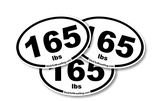 College Wrestling Weight Class Sticker Three-Pack