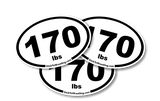 High School Wrestling Weight Class Sticker Three-Pack