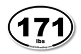 Old High School Wrestling Weight Class Sticker
