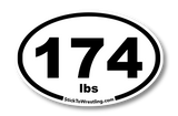 College Wrestling Weight Class Sticker
