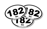 High School Wrestling Weight Class Sticker Three-Pack