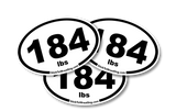 College Wrestling Weight Class Sticker Three-Pack
