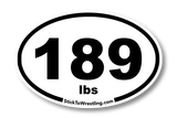 Old High School Wrestling Weight Class Sticker