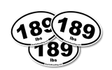 Old High School Wrestling Weight Class Sticker Three-Pack