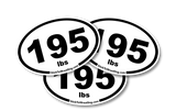 High School Wrestling Weight Class Sticker Three-Pack