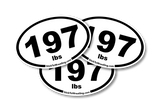 College Wrestling Weight Class Sticker Three-Pack