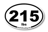 Old High School Wrestling Weight Class Sticker