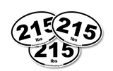 Old High School Wrestling Weight Class Sticker Three-Pack