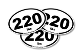 High School Wrestling Weight Class Sticker Three-Pack
