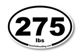Old High School Wrestling Weight Class Sticker