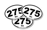 Old High School Wrestling Weight Class Sticker Three-Pack