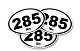 High School Wrestling Weight Class Sticker Three-Pack