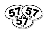 Men's Freestyle Wrestling Weight Class Sticker Three-Pack