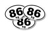 Men's Freestyle Wrestling Weight Class Sticker Three-Pack