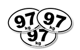 Men's Freestyle Wrestling Weight Class Sticker Three-Pack