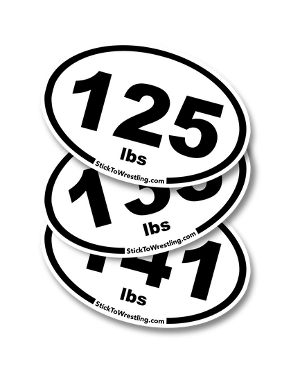 College Weight Class Stickers