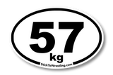 Men's Freestlye Wrestling Weight Class Sticker