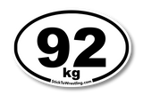 Men's Freestlye Wrestling Weight Class Sticker